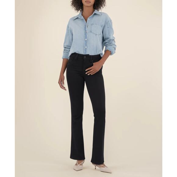 KUT from The Kloth Jeans Women 16 Black Natalie High Rise Bootcut Stretch NWT! - Picture 2 of 13